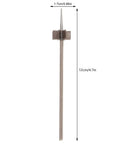 Stainless steel plum blossom onion cutter with pointed spear and cross blades, 12 cm long