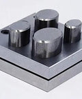 Large Oval Disc Cutter Kit With Four Punches For Oval Shapes 12x17 To 22x30mm, cuts soft sheet up to 16ga, shown on white background