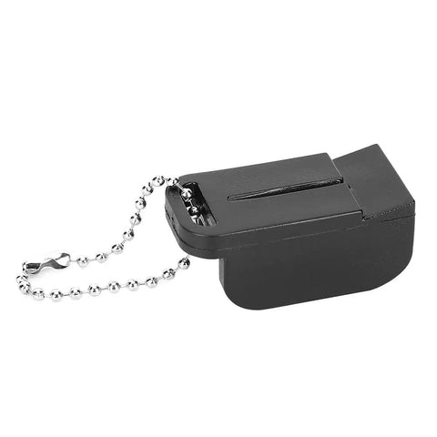 Magnetic Fly Fishing Hook Threader Tool For Easy Hook Size Threading, No Fuss Setup, Lightweight PC Design, Quick Three Step Operation, black PC body with ball chain