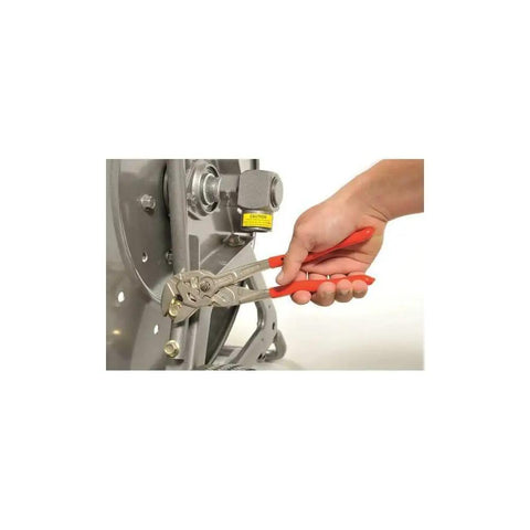 Do It All Pliers Wrench Chrome Finish With Smooth Jaws Replaces Metric And Imperial Spanners used by a hand on machine part