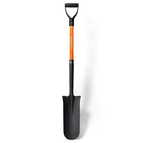 Heavy Duty 45 Inch Orange Fiberglass Handle Spade Shovel For Digging And Trenching In The Backyard Go To Beast Digging Tool