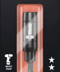 Carded packaging of 1/4-Inch Hex Drive Impaktor Bit Holder with Ring Magnet for Impact Drivers, alloy steel, made in Germany.
