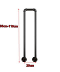 Tough As Nails Industrial Pipe Railing Featuring Slick Non Slip Iron Guardrail For Indoor Outdoor Steps And Decks, 35cm-110cm height.