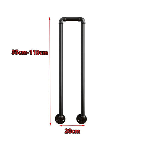 Tough As Nails Industrial Pipe Railing Featuring Slick Non Slip Iron Guardrail For Indoor Outdoor Steps And Decks, 35cm-110cm height.
