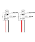 Diagram of IR Break Beam Sensor With 5mm LEDs Through Beam Photoelectric Switch components and measurements