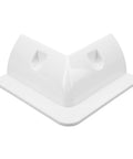 No Drill ABS Solar Panel Corner Bracket Set For Framed Panels On RVs And Boats, glue mount corner support, white ABS material.
