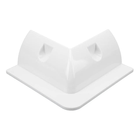 No Drill ABS Solar Panel Corner Bracket Set For Framed Panels On RVs And Boats, glue mount corner support, white ABS material.