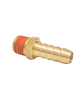 2 Pack Brass Air Hose Barb Fittings Adapter Set Three Eighths Inch Barb To One Quarter Inch NPT Male Pipe Connectors With Sealant