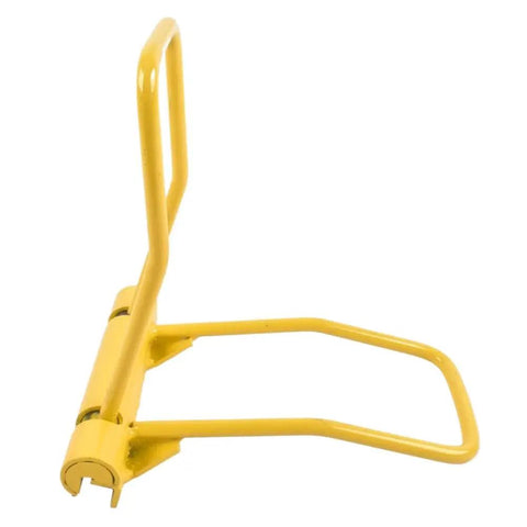 90 Degree Metal Sheet Press Brake Hand Powered Heavy Duty Seamer Yellow Powder Coated Bending Tool for Precise Seams Side View