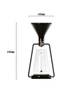 Elevate Your Daily Grind With This Dope 3-In-1 Coffee Kettle, Cold Brew And Ice Drip Maker, Manual Filter Teapot For Smooth Lattes And Cappuccinos, Matte Black Finish, 345mm tall