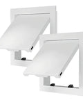 Rock Solid 2 Pack 12X12 Inch Metal Access Panels With Strong Magnetic Latch showcasing smooth white finish for drywall ceilings.