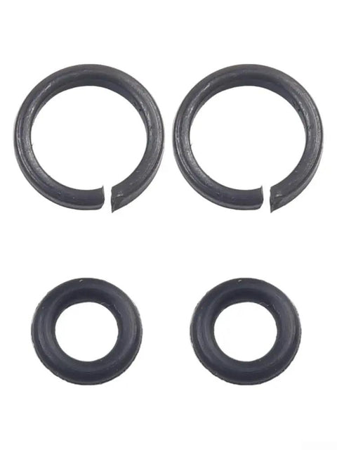 Two Pack Wrench Retainer Ring Kit With O Ring For 1/2 Inch Square Drive Sockets, shown with retainer rings and O rings