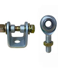 Half Inch Hole Clevis Mount Bracket Kit With Zinc Plated Hardware Including 1/2-20 Grade 8 Bolt, 2 Grade 8 Washers, And Tapered Spacers