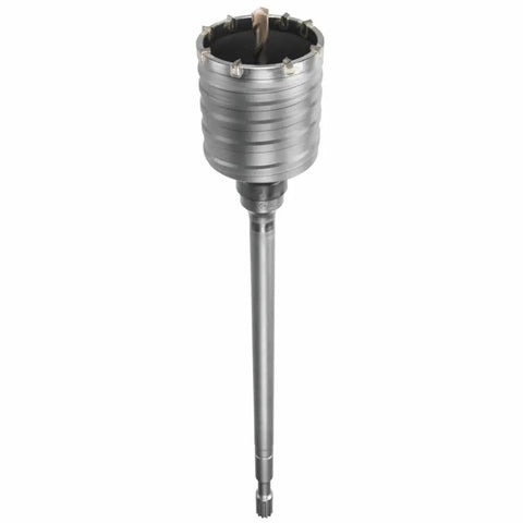 Spline Rotary Hammer Core Bit With Wave Design For Masonry And Concrete 2 Inch By 12 Inch 7 Inch Usable Length Max Core Two And Five Eighths Inch Integral Shank For Superior Power Transfer And Forty Percent Faster Drilling