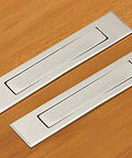 Invisible Cabinet Handles Pack Of 2 Hidden Concealed Tatami Handles Zinc Alloy With 180 Degree Rotation on wooden surface