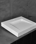 Fresh Modern White Vessel Sink Built Tough From Premium Engineered Stone For A Top Tier Bathroom Remodel With Seamless Over Counter Design And Stain Resistant Finish That Really Slaps Without Included Faucet, square design