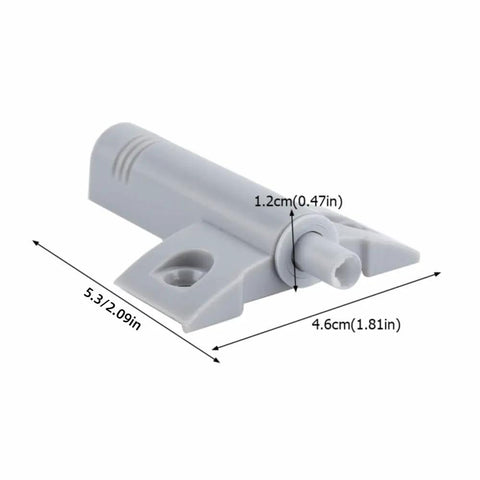 Twenty Piece Soft Close Damper Buffers For Cabinets And Drawers Hella Sturdy Abs Build Ultra Smooth Quiet Operation No Slamming Setup Gray dimensions shown