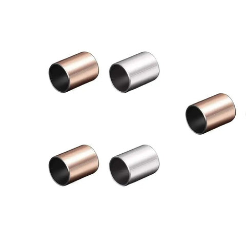 Ten Pack Self Lubricating Composite Bearings Steel Zinc Miniature Sleeve Bushings No Fuss No Friction High Load Resistance ID 5 mm To 17 mm Outer 6 By 8 By 12 mm Vibration Dampening For Small Machinery