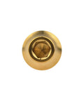 Built Different Aerospace Grade Titanium M5x12mm Bottle Cage Bolts For Bicycle Cycling With Washers Ultra Lightweight top view of titanium bolt.