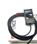 PG-602 Photoelectric Sensor With PG-610 Amplifier Head 21x21 mm Detecting Area on packaging with coiled cable