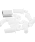 Heavy Duty Plantation Shutter Repair Pins And Metal Window Screen Staples For Curtain Replacement Hardware, white plastic and metal components.