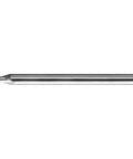 Stub Length Ball Nose End Mill Go-To 2 Flute Carbide AlTiN Coated CNC Milling Tool 30 Degree Angle 15/64 Inch Cutting Diameter 1/4 Inch Shank Diameter 0.500 Inch Cutting Length 2-1/2 Inch Overall Length, side view