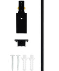 3.3ft Black H Style Track Lighting Rail Kit For 120V Single Circuit Systems No Brainer Install With Live End Connector and screws