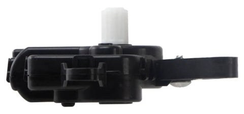 Left Driver Side HVAC Blend Door Actuator For 2015 To 2019 Kia Soul And Soul Electric, black plastic side view.