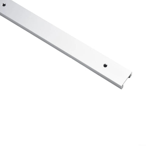 Close-up of Heavy Duty Aluminum T Track And Miter Bar Slider for Table Saw and Router Workbench, showing 30mm slot width and 19mm bar size.