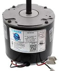 Beefed Up Condenser Fan Motor For AC Units Replaces Lennox Armstrong Ducane 100483-02 100483-21 One Fifth Horsepower Heavy Duty Replacement Part Built To Last, shown from side with specification label visible.