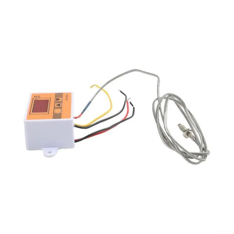 Smart Temperature Controller W3003 Thermostat 0 To 450 Celsius With Zero Point One Degree Precision Multi Voltage Compatible 12V 24V 220V Pro Grade Industrial Control Gear For Fast Response, orange plastic 60x45x31mm thermostat with probe and wires