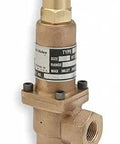 Adjustable Back Pressure Relief Valve Built For The Long Haul With Rock Solid Bronze Body And No Nonsense 50 Psi Rating For Dependable Liquid Line Management And Quick Hookups, showing 1/2 inch FNPT ports.