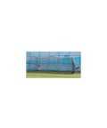 22 Foot Batting Cage Kit With Auto Pitching Machine And Ball Feeder on grassy field, adjustable up to 45 MPH, rugged safety housing