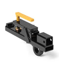 Clamp On Tractor Bucket Hitch Receiver Adapter With Chain Hook And Lifting Ring For Front Bucket Lips Two Inch Receiver 1100 Lb Towing Capacity Easy Slide On Clamp On Design