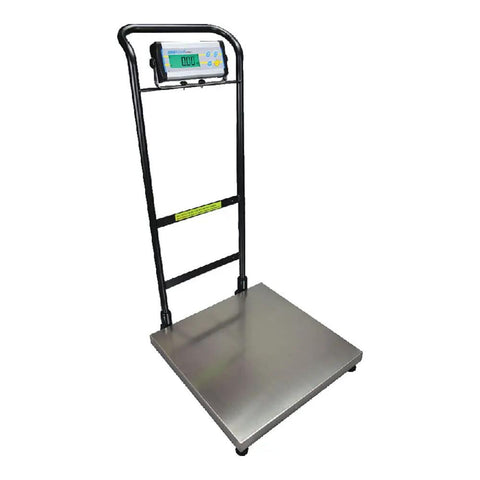 Heavy Duty Digital Bench Scale Featuring Multi Unit Conversion And Quick Zero Tracking Setup Crafted For Bustling Warehouse Floors That Handles Massive Freight Stacks Like A Total Boss On Deck with stainless steel platform.