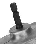 Close-up of the 7mm hex shank on the Sheet Metal Cutter Attachment For Electric Drill multifunction cutter head.