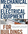 Book front cover: Mechanical and Electrical Equipment for Buildings, Eleventh Edition, blue title on white.