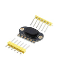 Pro Grade Infrared ToF Ranging Sensor Module For Industrial Use With 0.05 To 4 Meter Range And 1 mm Short Range And 5 mm Long Range Accuracy, 940 Nm VCSEL Laser, Distance Measurement Tech module with pins on white background.