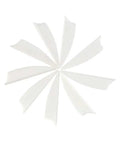 DIY Arrow Fletching Vane Set, 50 Pcs Plastic Arrow Feathers TPU Vanes 2In and 2.5In For Carbon Arrows, arranged in circle