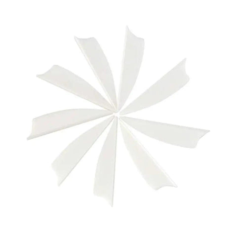 DIY Arrow Fletching Vane Set, 50 Pcs Plastic Arrow Feathers TPU Vanes 2In and 2.5In For Carbon Arrows, arranged in circle