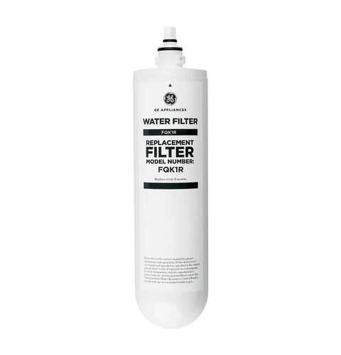 Under Sink Replacement Water Filter For GXK140TNN And GXULQK Systems, Single Stage Filtration, FQK1R cartridge shown upright