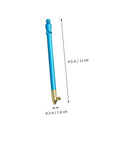 Blue needle from Beginner Friendly Embroidery Hook Needle Set With Non Slip Metal Handle Punch Needle Kit, 4.3 in length.