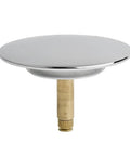 Bath Basin Waste Stopper 70mm Diameter, Adjustable Pop-Up Drain-Plug with shiny chrome finish and brass rod for easy installation.
