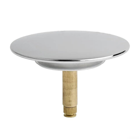 Bath Basin Waste Stopper 70mm Diameter, Adjustable Pop-Up Drain-Plug with shiny chrome finish and brass rod for easy installation.