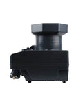 Side view of Top Tier Electronic Coin Counter Automatic Bankroll Sorter And Cash Wrapper Machine in black color.