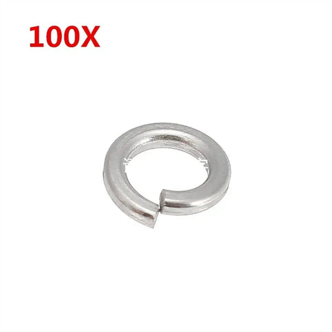 M3 304 Stainless Steel O Ring And Lock Washer Kit with 100 pcs of split lock washers for cars, trucks, and industrial equipment