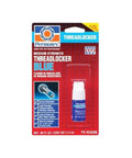 Blue Medium Strength Threadlocker For Direct Fit OE Replacement package with weather resistant sealant for bolts and fasteners.