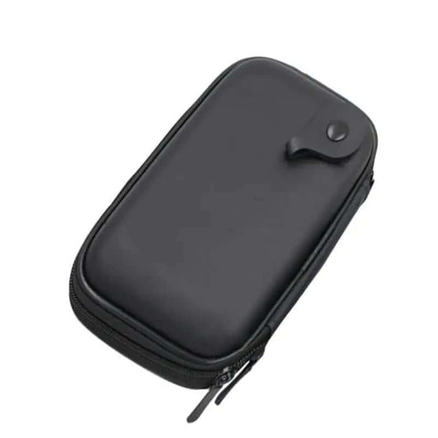 Built Different Travel Tech Bag For Power Bank Protection And Digital Accessory Organizing With Heavy Duty Zipper Closure, compact black organizer.