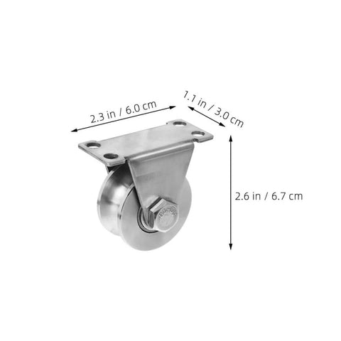 Heavy Duty Sliding Door Rollers With Double Bearings U Groove Track Wheels Stainless Steel Easy Install Triangular Bracket Pulley System