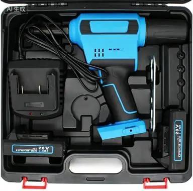 Pro Grade Cordless Brushless Rivet Gun With Hustle Ready 20Kn Pulling Force inside a sturdy case with battery and charger.